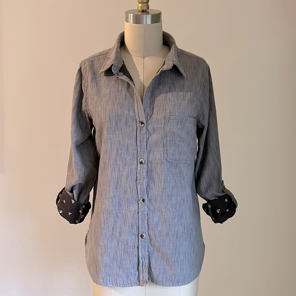 Hatley cotton double layer bottom up shirt XS